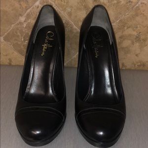 Cole Haan black leather pumps